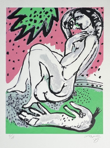 Guillaume Corneille - Lithographie ancienne signée 