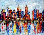 Abstract colors of Manhattan