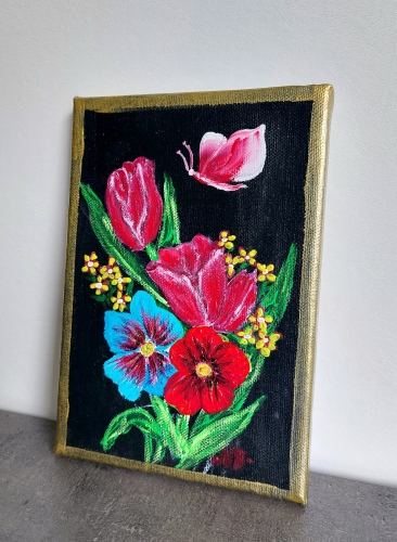 Norma Jacob  - Item N° 9 - Schilderwerk met bloemen