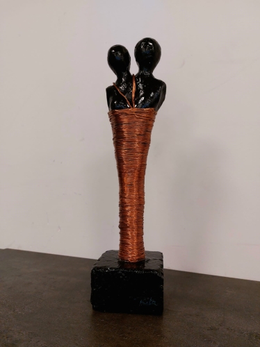 Rita  Jansegers - Item N° 21 - Beeld uit klei, in brons gekleurd