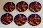 Guillaume Corneille - ) Ensemble de six sous-verres Corneille en céramique