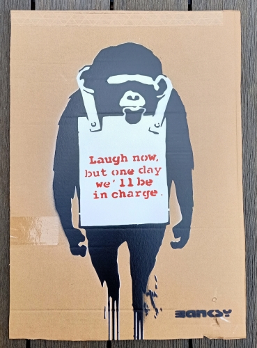 Banksy (attributed)  - Dismaland Souvenir 'Laugh Now' Karton - LE 10/25 w/SeeTicket - Letter (#0489)