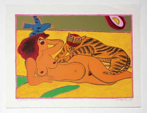Guillaume Corneille - Lithographie signée Les Tigres Amoureux