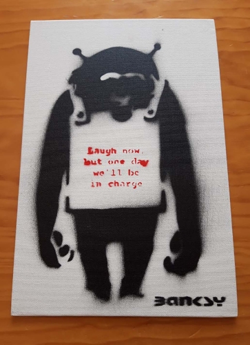 Banksy  - Banksy Canvas Spray Paint We'll be in charge