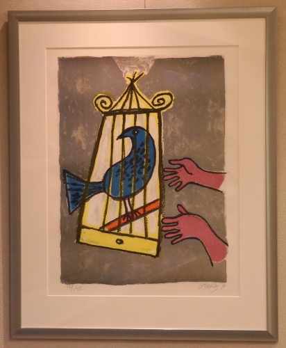 Guillaume Corneille - Vogel in kooi