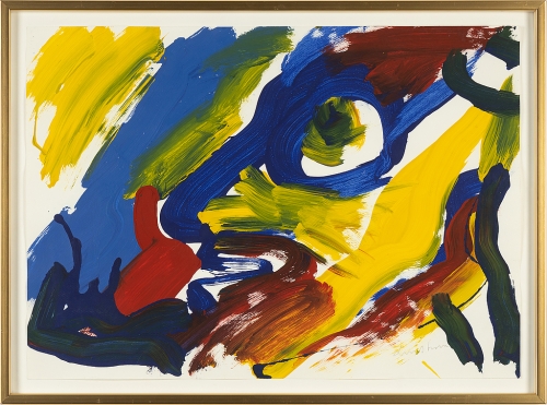 Bengt Lindstrom - Bengt Lindström - Unieke gouache