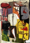 Guillaume Corneille - Encadrée! Terragraphie Charlie Parker, Cobra Werk, 1950