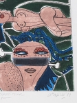 Guillaume Corneille - Etching signed, Beauté Peuhl, 1981, framed!