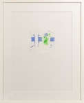 Blue-green garden view
