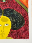 Guillaume Corneille - Lithographie signée : Le Tournesol, Hommage à Van Gogh