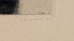 James Ensor - Portrait d'Ernest Rousseau - Signé
