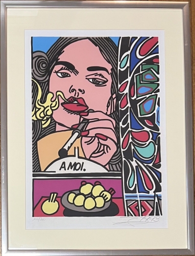  Erró  - Zeefdruk  La femme fatale - A moi - 1993