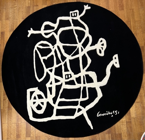 Guillaume Corneille - Cobra round Carpet 1951 - Artist's carpet with certificate