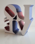 Robert Indiana (after) - LOVE  Blue, Red and White