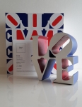 Robert Indiana (after) - LOVE  Blue, Red and White