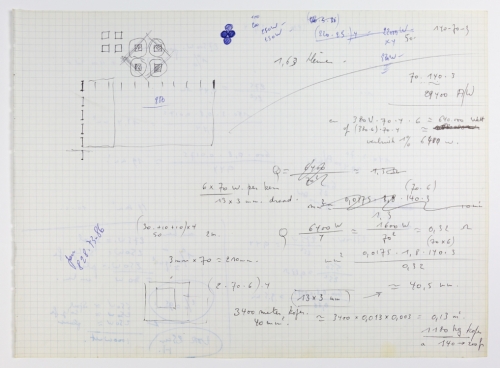 Panamarenko - Page du carnet de croquis