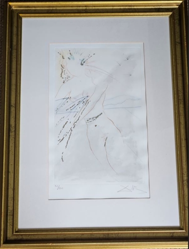 Salvador Dali - Zeldzame drypoint etching gesigneerd en genummerd