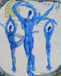 Three Blue Dancers