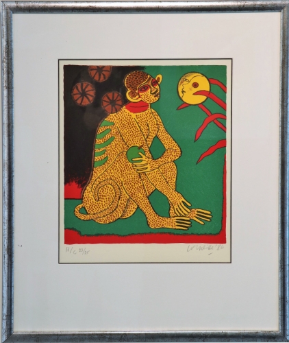 Guillaume Corneille - La Femme Tigré et soleil jaune