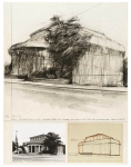 Christo Javacheff - Compleet Portfolio van 4 lithografieën waarvan 2 met collage - Wrapped Kunsthalle Bern - 1972