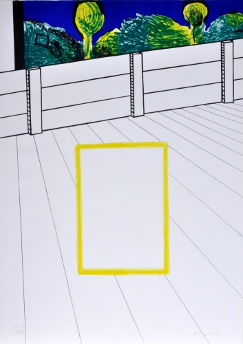 Roger Raveel - Alleen op de koer - litho