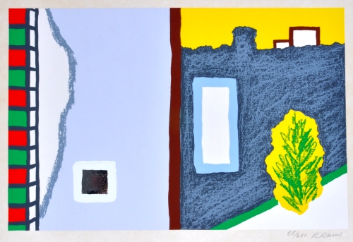 Roger Raveel - Geluidloze tuin - Zeefdruk