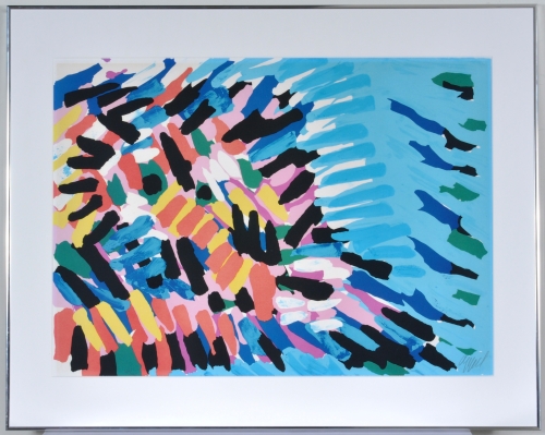 Karel Appel - Morning face and blue sea - litho