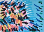 Karel Appel - Morning face and blue sea - litho