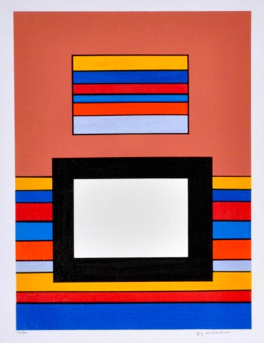 Guy Vandenbranden - Geometrisch abstracte compositie - zeefdruk