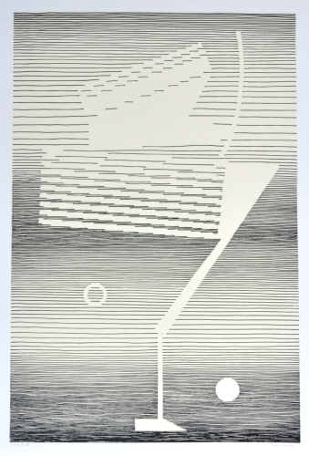 Michel Seuphor - Zeefdruk - Gesigneerd - 54x42 cm - 1977