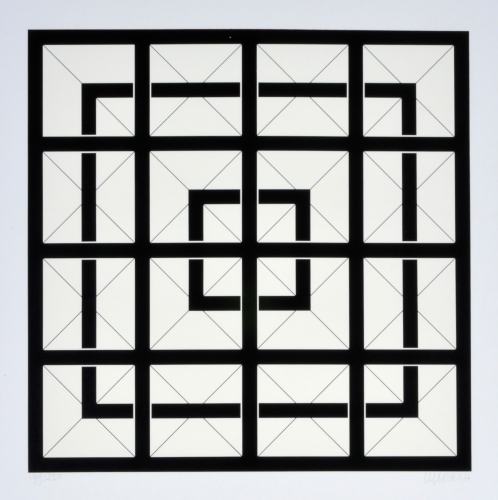 Mark Verstockt - Geometrisch abstract, zeefdruk, 70x50 cm, gesigneerd, 1975