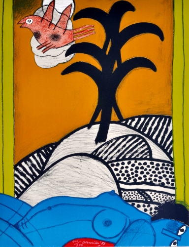 Guillaume Corneille - Litho - Gesigneerd - 65x50 cm - 1988