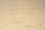 Money will come and go