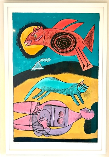 Guillaume Corneille - Grand Oiseau Du Désert , Prachtige Litho van Gaullaume Corneille