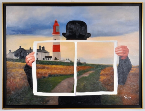 Royce  - Ode aan Magritte, Le Phare - olie op doek - 90x120 cm