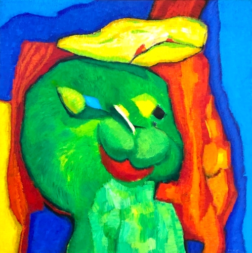 Saskia Bremer - Funny seal - acrylic on canvas - 100x100 cm