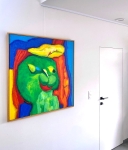 Saskia Bremer - Funny seal - acrylic on canvas - 100x100 cm