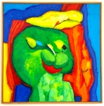 Saskia Bremer - Funny seal - acrylic on canvas - 100x100 cm