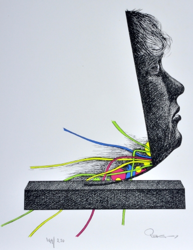 Paul Van Hoeydonck - Screen print - Signed - 54x42 cm - 1977