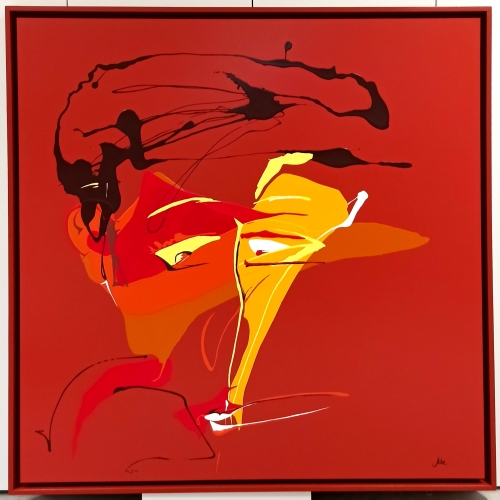 Joke Debeuckelaere - Acrylic on panel - 120x120 cm