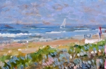 Arie-Kees  van Noort - Zandvoort - Oil on panel - Signed - 30x45 cm