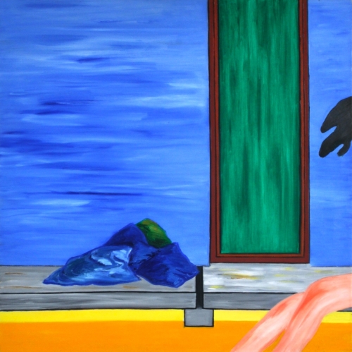 Yvan Theys - Dolce farniente - oil on canvas - 90x90 cm - 1972