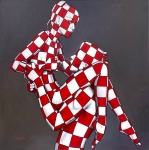 Jack Gage - Amour - oil on canvas - 100x100 cm