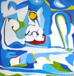 Mado Schoolmeesters - oil on canvas - 150x150 cm - 1982