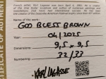 Karl  Lagasse - Karl Lagasse - GOD BLESS Brown 32/33