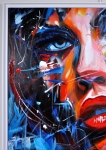 Loïc Tuhal - Visage - Olie op doek - 90x120 cm
