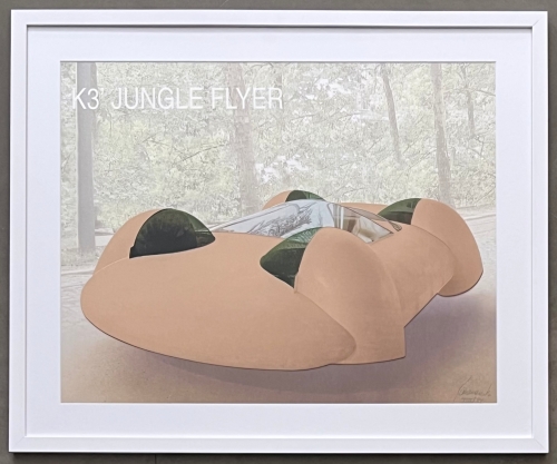 Panamarenko  - K3 Jungle flyer - kleurendruk met diepdruk