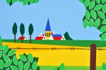 Joseph Willaert - Landkaart België - kleurenzeefdruk