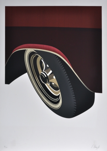 Peter  STÄMPFLI  - Riviera Grand Sport - Screenprint - 1969