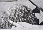 Roger Wittevrongel - Loose shoulder strap - etching, varnish sleeve and aquatint